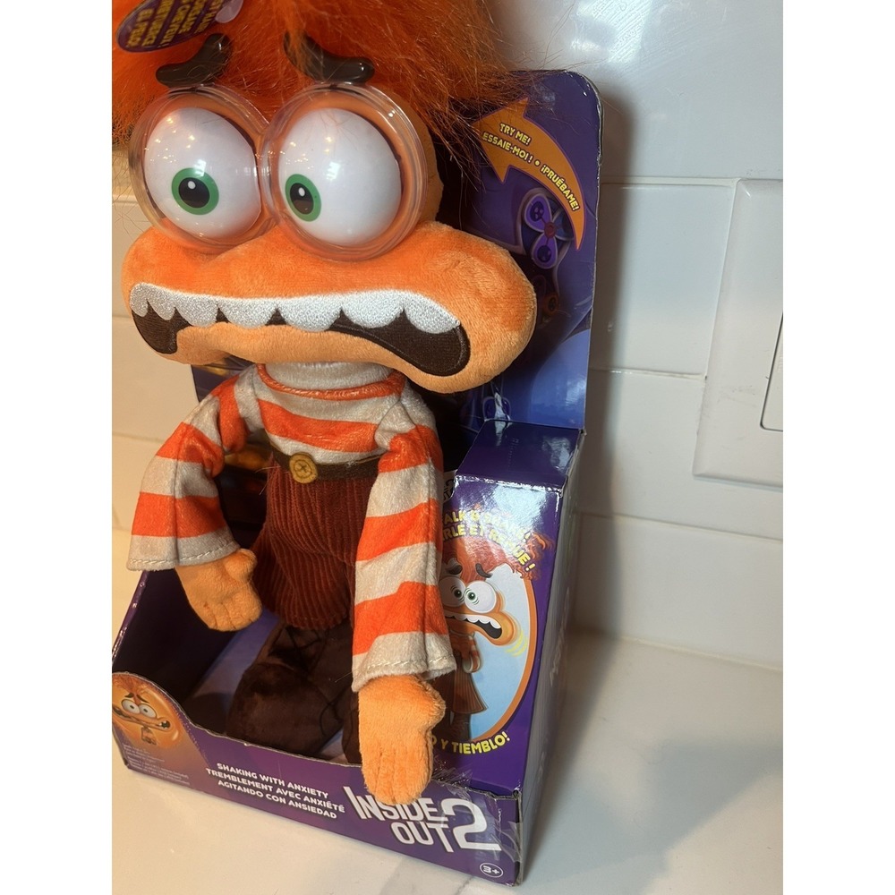Disney and Pixar Inside Out 2 Shaking with Anxiety Plush by Just Play - New - Picture 5 of 11